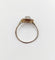 Bague 54.5 Bague cible Art déco en or 18k et platine, diamants taille brillant et rose 58 Facettes A07862