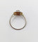 Bague 54.5 Bague cible Art déco en or 18k et platine, diamants taille brillant et rose 58 Facettes A07862