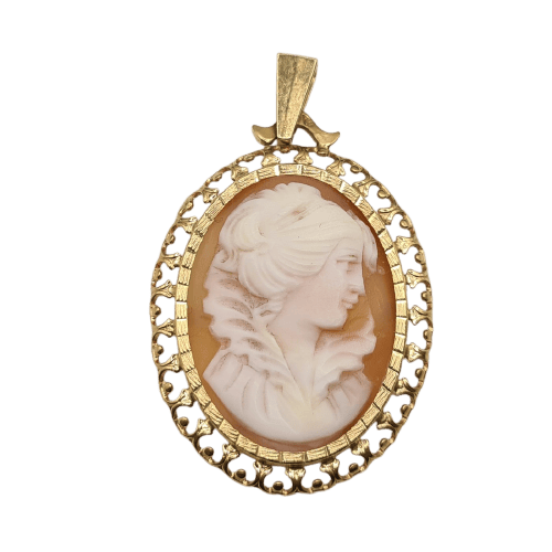 Pendentif Pendentif portrait en or jaune 18 carats 58 Facettes #3494