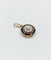 Pendentif Pendentif cible ancien en or 18k, perle, diamants taille rose et saphirs synthétiques calibrés 58 Facettes A07868