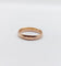 Bague 52 Alliance jumelée victorienne en or rose 18k, gimmel, circa 1898 58 Facettes A07873