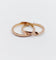 Bague 52 Alliance jumelée victorienne en or rose 18k, gimmel, circa 1898 58 Facettes A07873