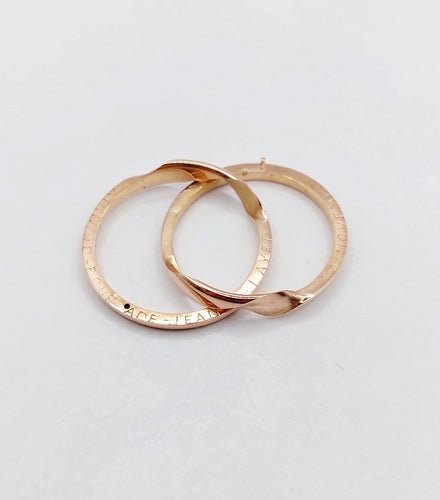 Bague 52 Alliance jumelée victorienne en or rose 18k, gimmel, circa 1898 58 Facettes A07873