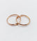 Bague 52 Alliance jumelée victorienne en or rose 18k, gimmel, circa 1898 58 Facettes A07873