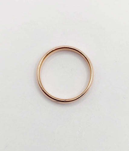 Bague 52 Alliance jumelée victorienne en or rose 18k, gimmel, circa 1898 58 Facettes A07873