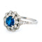 Bague 54 Bague cluster Art déco en platine avec saphir et diamants 58 Facettes A0509B793E254699AD49C1EA40CBF39B