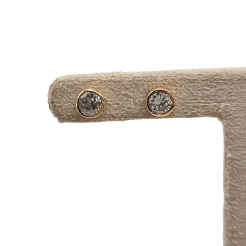 Boucles d'oreilles Boucles d’oreilles en or rose et diamants naturels 58 Facettes #3558
