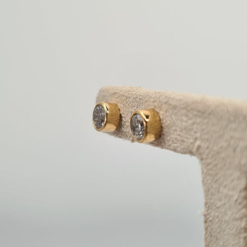 Boucles d'oreilles Boucles d’oreilles en or rose et diamants naturels 58 Facettes #3558
