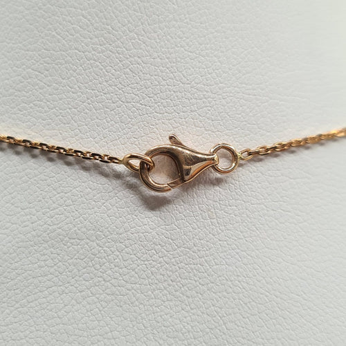 Collier Collier chaîne en or rose 18k avec tourmaline 58 Facettes #3574