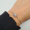 Bracelet Bracelet chaîne en or blanc 18k serti de diamants naturels 58 Facettes #3580