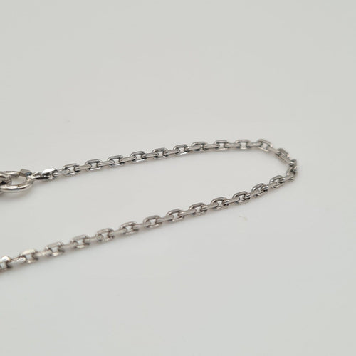 Bracelet Bracelet chaîne en or blanc 18k serti de diamants naturels 58 Facettes #3580
