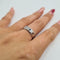 Bague 52 Bague alliance en or blanc avec diamant 58 Facettes #3584