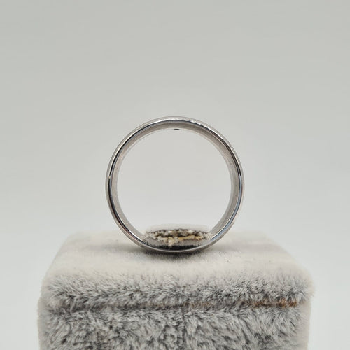 Bague 52 Bague alliance en or blanc avec diamant 58 Facettes #3584