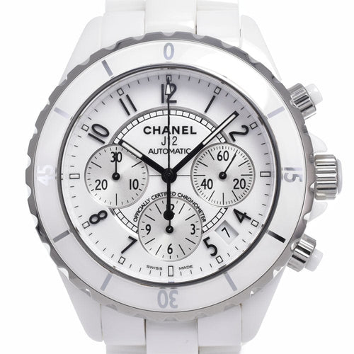 Montre Chanel - Montre J12 chronographe automatique en céramique et acier inoxydable 58 Facettes e08py3qtw5