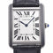 Montre Cartier - Montre Tank Solo à quartz, acier inoxydable et bracelet en cuir 58 Facettes x4hhm3tbfe