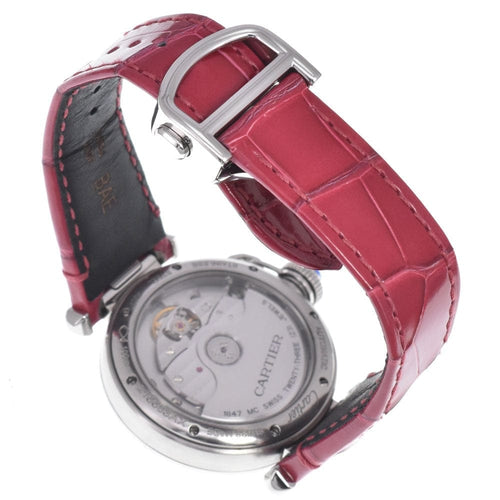 Montre Cartier Pasha de Cartier - Montre automatique en acier inoxydable et alligator 58 Facettes mgtdn8so92