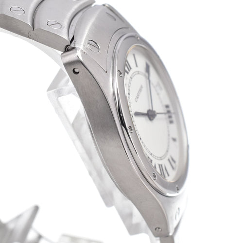 Montre Cartier - Montre Santos Ronde automatique en acier inoxydable 58 Facettes n54levwgo9