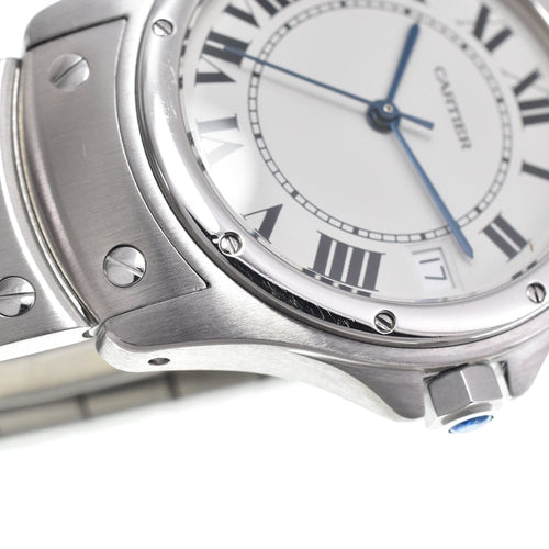 Montre Cartier - Montre Santos Ronde automatique en acier inoxydable 58 Facettes n54levwgo9