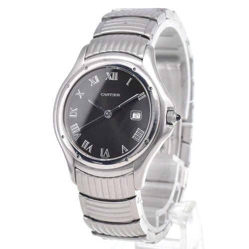 Montre Cartier - Montre Panthère Cougar à quartz en acier inoxydable 58 Facettes sf38wylm34