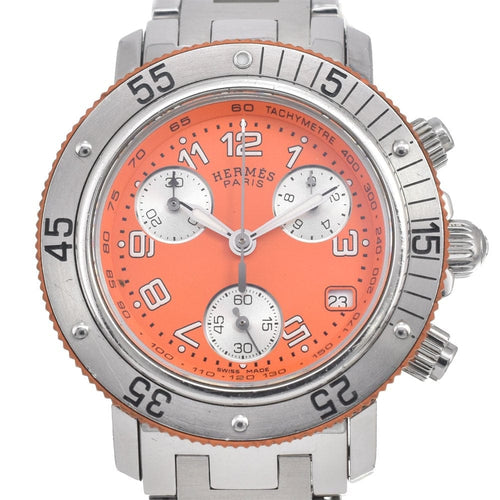 Montre Hermès - Montre Clipper Diver chronographe à quartz, acier inoxydable et caoutchouc 58 Facettes q4lb1bpet3