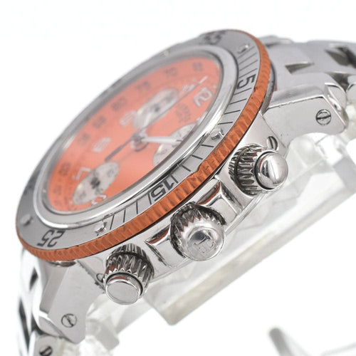 Montre Hermès - Montre Clipper Diver chronographe à quartz, acier inoxydable et caoutchouc 58 Facettes q4lb1bpet3
