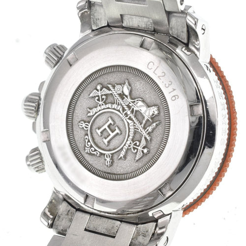 Montre Hermès - Montre Clipper Diver chronographe à quartz, acier inoxydable et caoutchouc 58 Facettes q4lb1bpet3