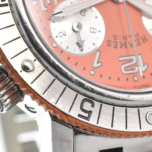 Montre Hermès - Montre Clipper Diver chronographe à quartz, acier inoxydable et caoutchouc 58 Facettes q4lb1bpet3