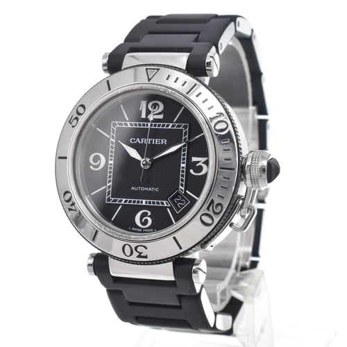 Montre Cartier - Montre Pasha Seatimer automatique en acier inoxydable et caoutchouc 58 Facettes h3tvkd816s