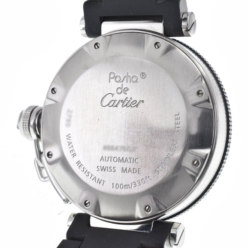 Montre Cartier - Montre Pasha Seatimer automatique en acier inoxydable et caoutchouc 58 Facettes h3tvkd816s