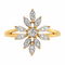 Bague 56 Bague feuillagée en or jaune et or gris 750‰, diamants 58 Facettes B26320