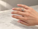 Bague 56 Bague feuillagée en or jaune et or gris 750‰, diamants 58 Facettes B26320