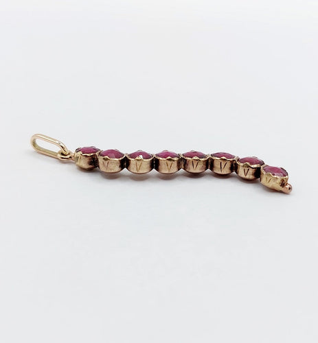 Pendentif Pendentif victorien en or rose 18k et grenats, vers 1870 58 Facettes A07901