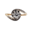 Bague 53.5 Bague tourbillon ancienne en or 18k et platine, diamant, vers 1900 58 Facettes A07915