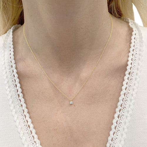 Collier Tiffany & Co. - Collier Tiffany Solitaire en or rose 750/000 avec diamant 58 Facettes 36103