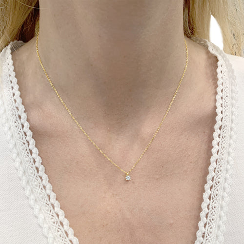 Collier Tiffany & Co. - Collier Tiffany Solitaire en or rose 750/000 avec diamant 58 Facettes 36103