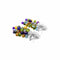 Boucles d'oreilles Boucles d’oreilles - Or blanc 750, diamants et pierres de couleur 58 Facettes 36091