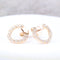 Boucles d'oreilles Boucles d’oreilles créoles ouvertes en or rose 18K avec diamants, 0,26 ct 58 Facettes 2B-R