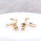 Boucles d'oreilles Boucles d’oreilles créoles ouvertes en or rose 18K avec diamants, 0,26 ct 58 Facettes 2B-R