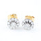 Boucles d'oreilles Boucles d’oreilles anciennes en or jaune et blanc 18k avec diamants, 1,22 ct 58 Facettes 2B-DD