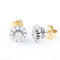 Boucles d'oreilles Boucles d’oreilles anciennes en or jaune et blanc 18k avec diamants, 1,22 ct 58 Facettes 2B-DD