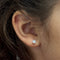 Boucles d'oreilles Boucles d’oreilles à rosettes de diamants en or blanc 18K, 0,12 ct 58 Facettes 2B-YY