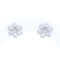 Boucles d'oreilles Boucles d’oreilles florales en or blanc 18 carats avec diamants, 0,12 ct 58 Facettes 2B-P