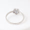 Bague 55 Bague florale en or blanc 18k, saphirs bleus et diamants 58 Facettes 2B-WW