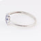 Bague 55 Bague florale en or blanc 18k, saphirs bleus et diamants 58 Facettes 2B-WW