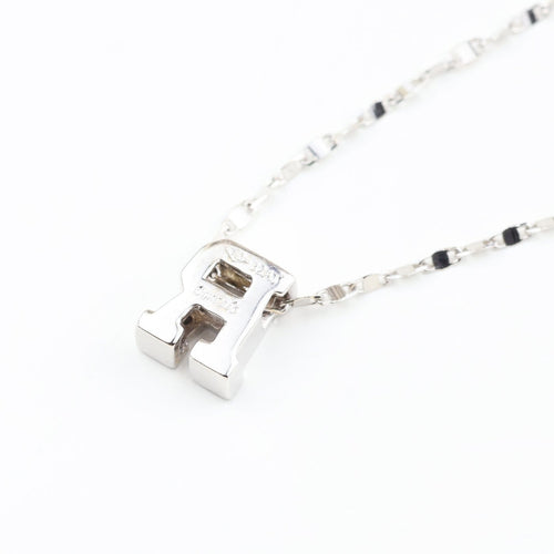 Collier Collier avec initiale R en or blanc 18k et diamants, 0,18 ct 58 Facettes 2B-SSS