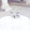 Boucles d’oreilles solitaires en or blanc 18k, diamants 0,06 ct 58 Facettes 2B-BB-X