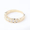 Bague demi-alliance en or jaune 14K avec 6 diamants, 0,42 ct 58 Facettes 2B-UUU