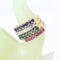 Bague Bague demi-alliance en or jaune 18k avec 7 diamants 58 Facettes 2B-FFF
