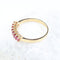 Bague Demi-alliance de 7 rubis en or jaune 18K – 0,56 ct 58 Facettes 2B-OO