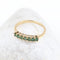 Bague Demi-alliance en or jaune 18K avec 7 émeraudes, 0,56 ct 58 Facettes 2B-EEE
